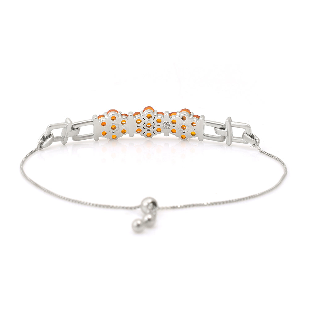 Silberarmband mit rotem Achat
