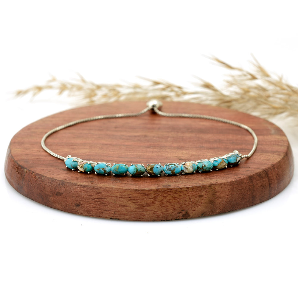 Silberarmband mit Austerntürkis 2 