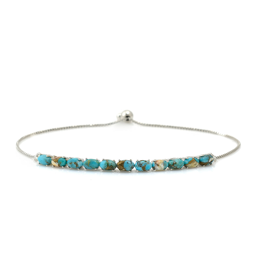 Silberarmband mit Austerntürkis 1 