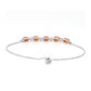 Silberarmband mit rotem Achat und weißem Topas