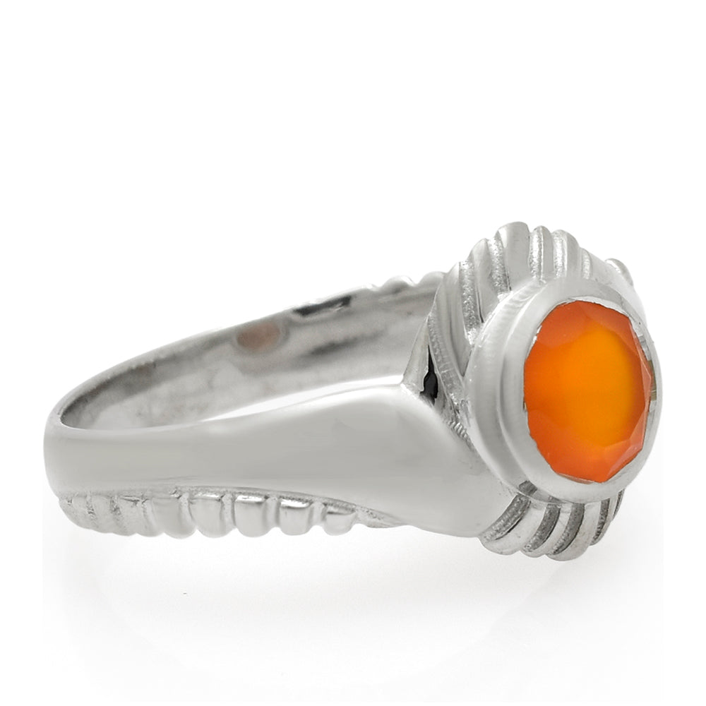 Silberring mit rotem Achat 3 