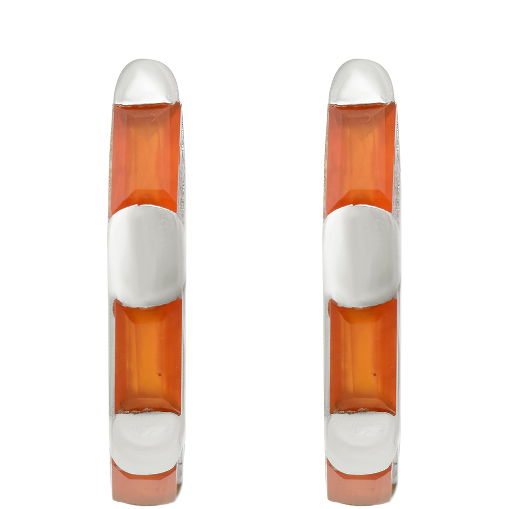 Silberohrringe mit rotem Achat