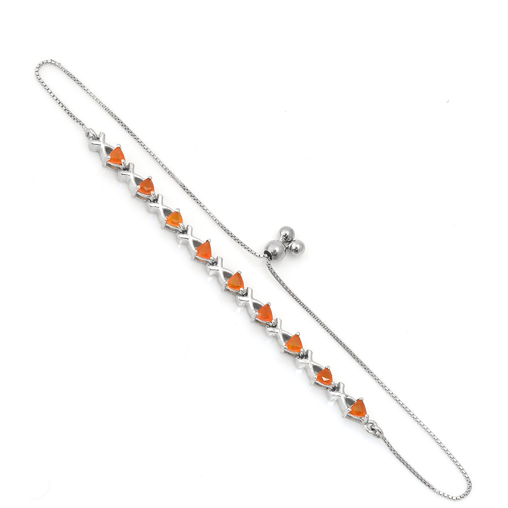 Silberarmband mit rotem Achat 2 