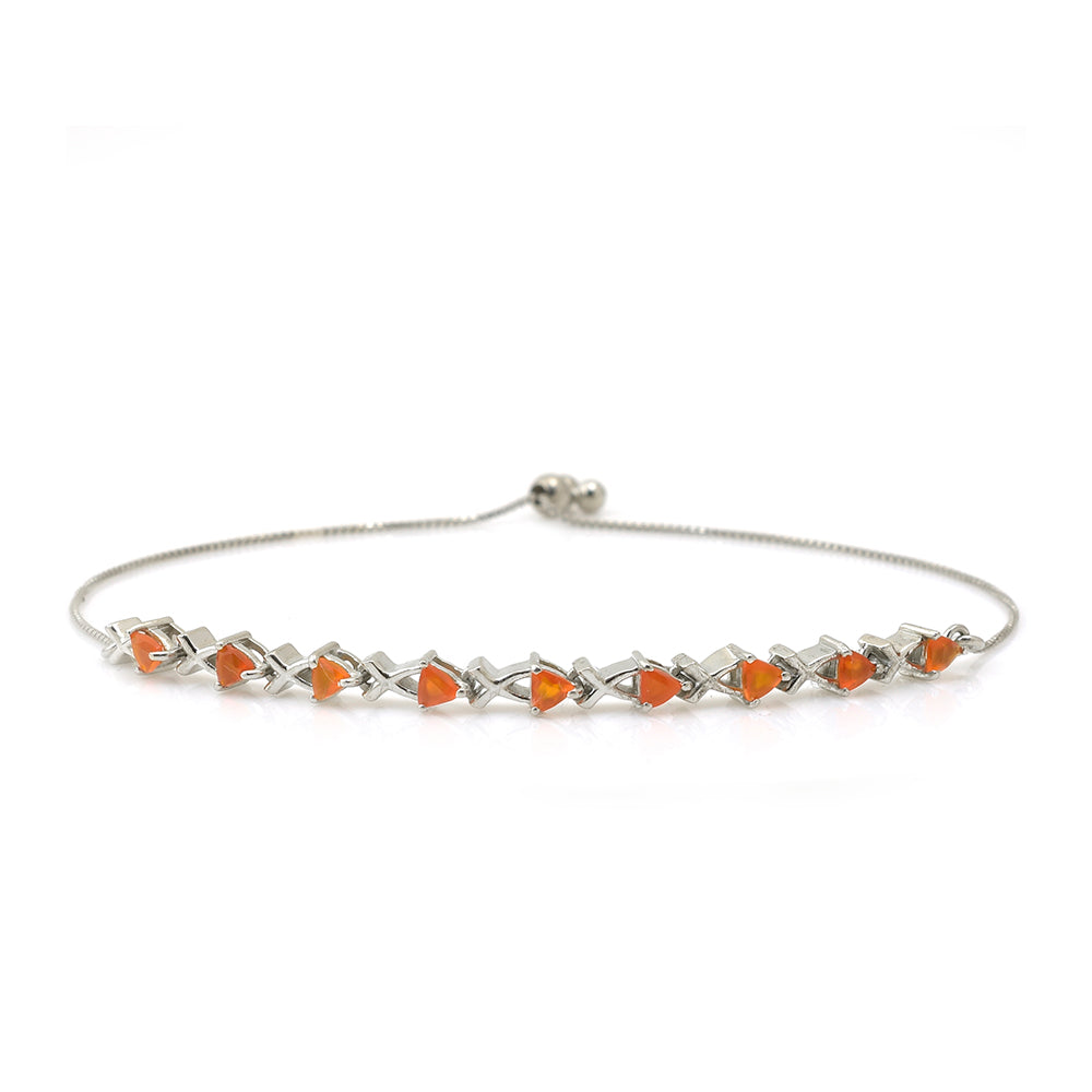 Silberarmband mit rotem Achat 1 