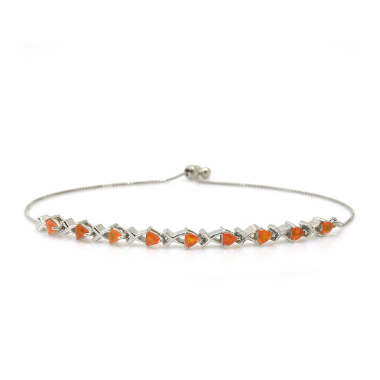 Silberarmband mit rotem Achat