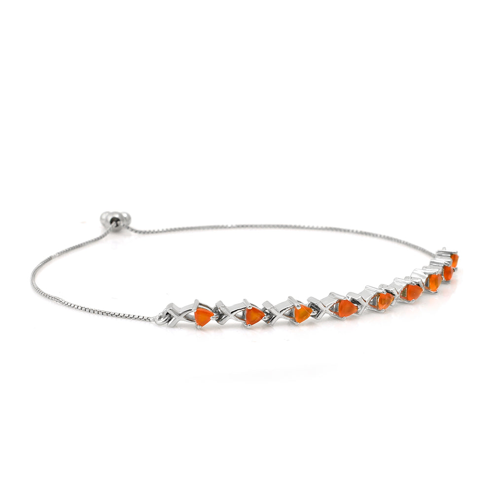 Silberarmband mit rotem Achat 3 