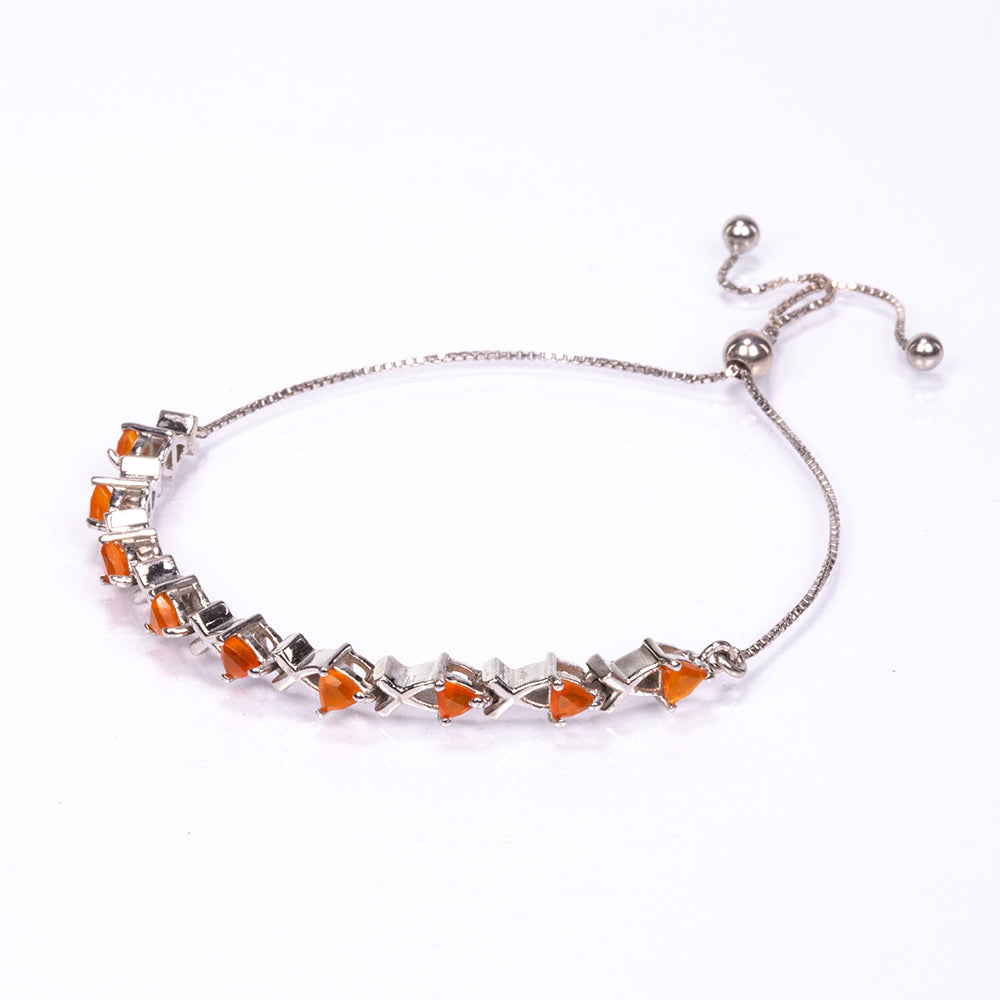 Silberarmband mit rotem Achat 5 