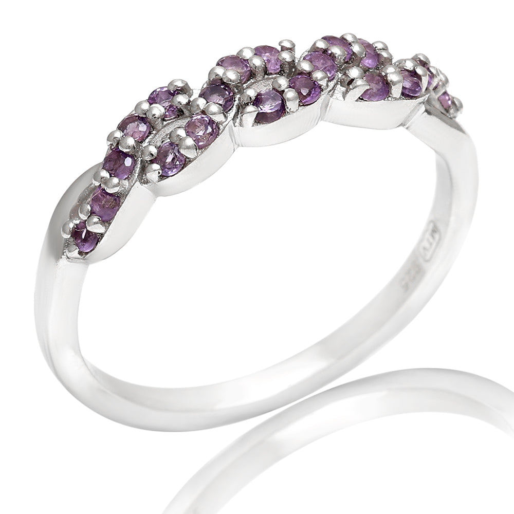 Silberring mit brasilianischem Amethyst 3 