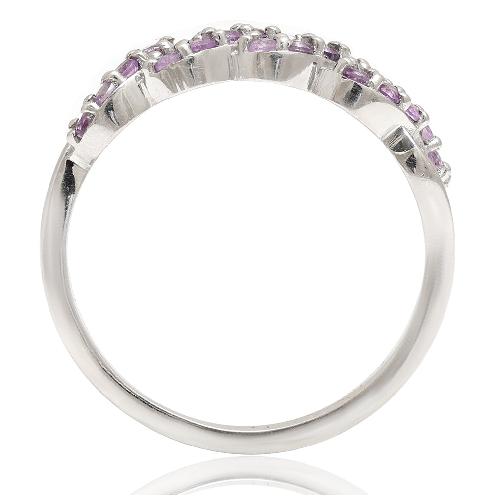 Silberring mit brasilianischem Amethyst 6 
