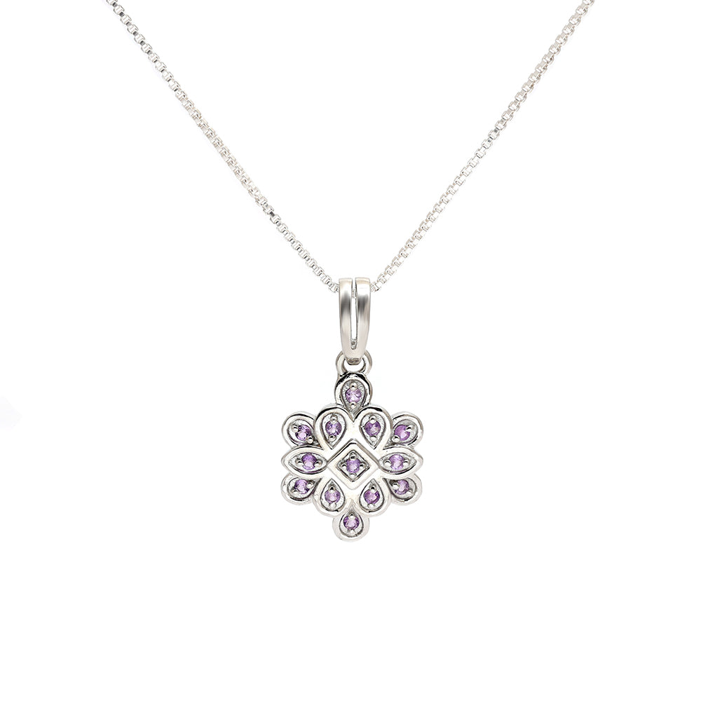 Silberanhänger mit brasilianischem Amethyst