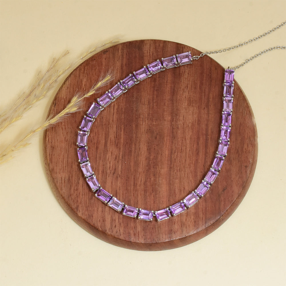 Silberarmband mit brasilianischem Amethyst