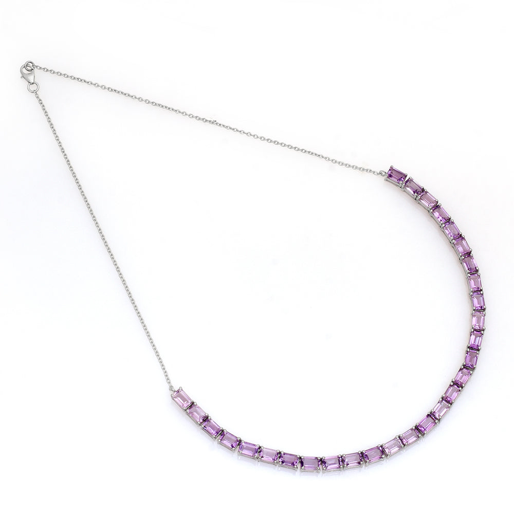 Silberarmband mit brasilianischem Amethyst 3 