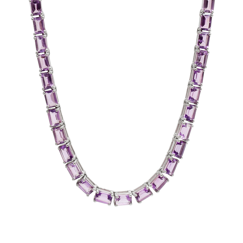 Silberarmband mit brasilianischem Amethyst