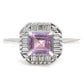 Silberring mit brasilianischem Amethyst und weißem Topas