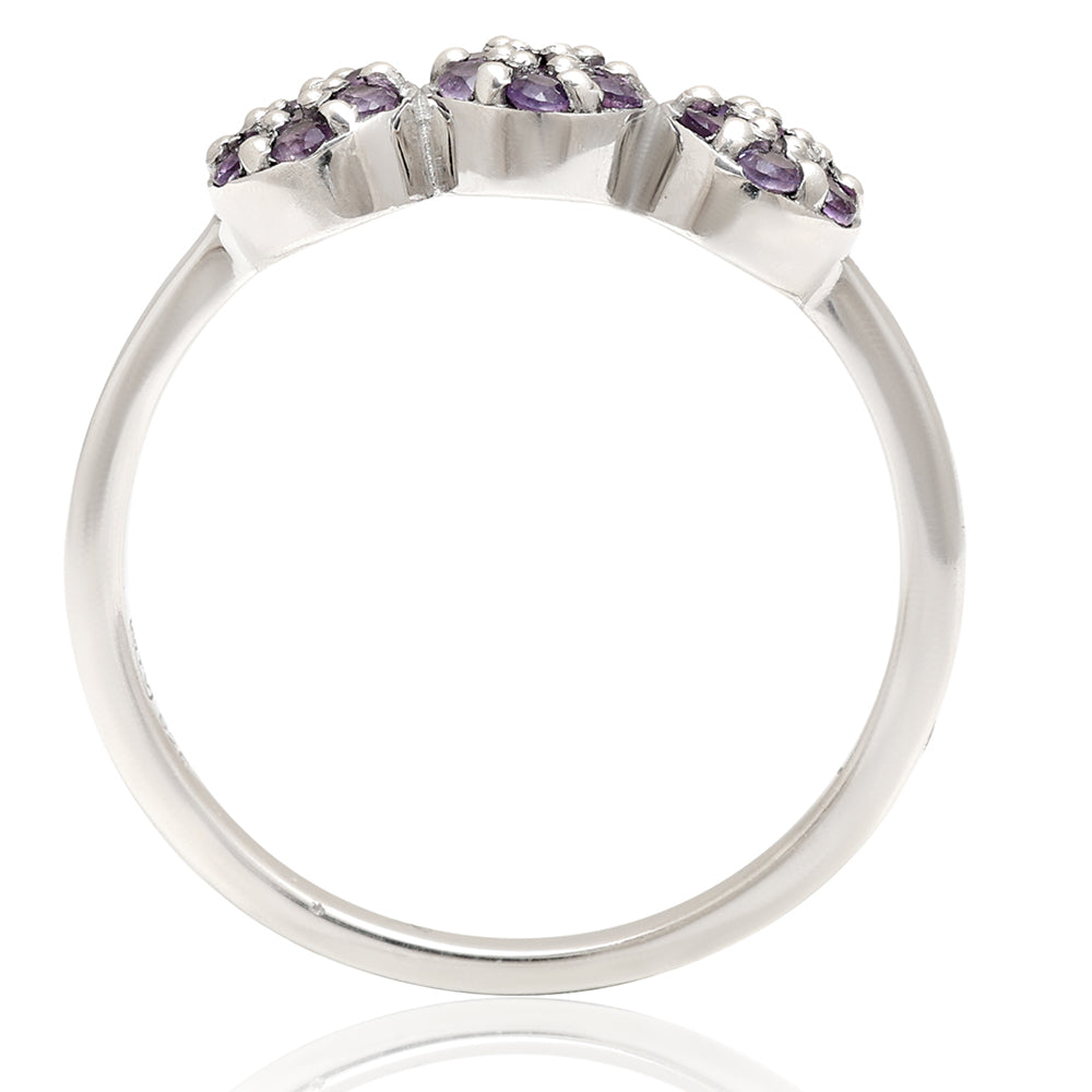 Silberring mit brasilianischem Amethyst 4 