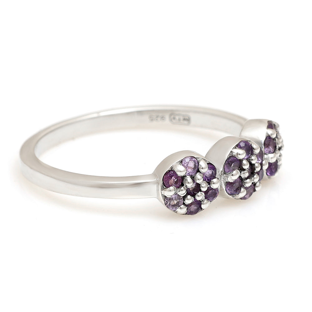 Silberring mit brasilianischem Amethyst 5 