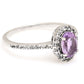 Silberring mit brasilianischem Amethyst und weißem Topas