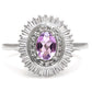 Silberring mit brasilianischem Amethyst und weißem Topas