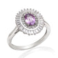 Silberring mit brasilianischem Amethyst und weißem Topas