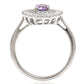 Silberring mit brasilianischem Amethyst und weißem Topas