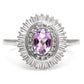 Silberring mit brasilianischem Amethyst und weißem Topas