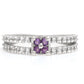 Silberring mit brasilianischem Amethyst und weißem Topas