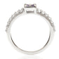Silberring mit brasilianischem Amethyst und weißem Topas