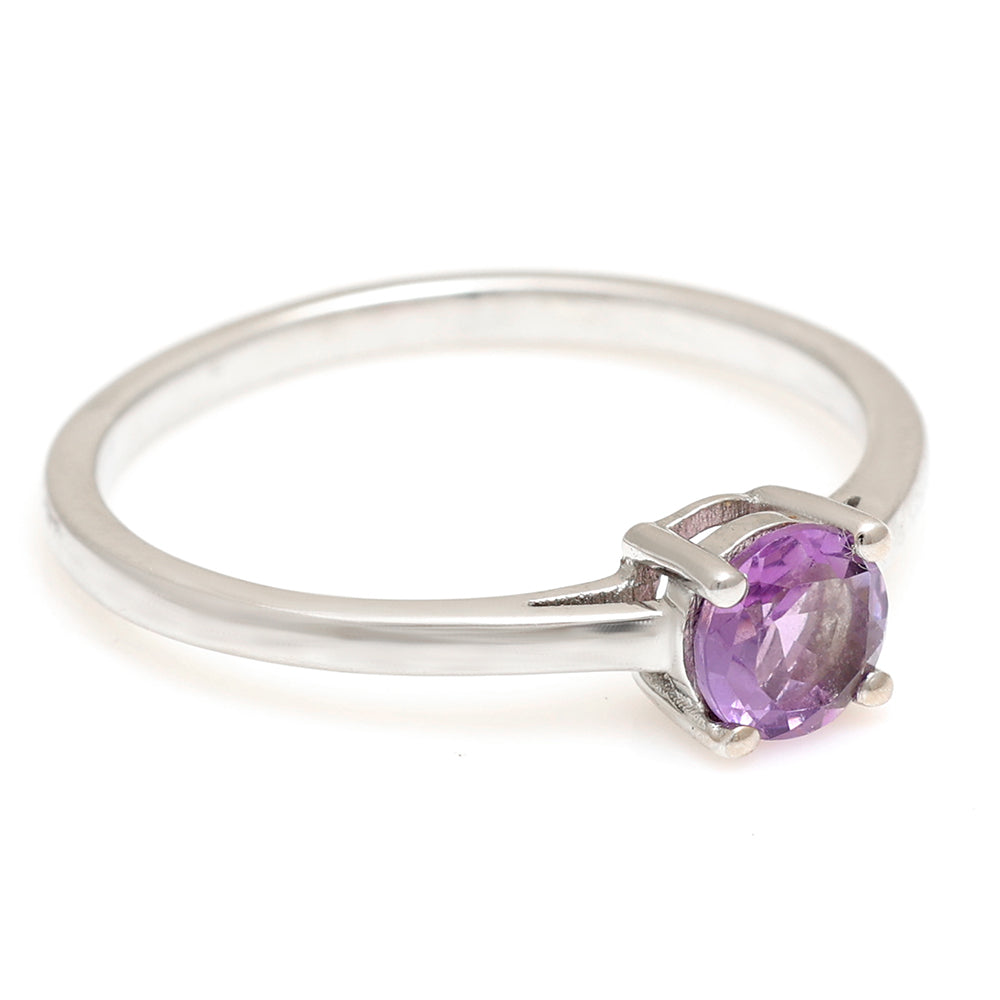 Silberring mit brasilianischem Amethyst 4 