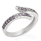 Silberring mit brasilianischem Amethyst und weißem Topas