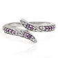 Silberring mit brasilianischem Amethyst und weißem Topas
