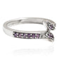 Silberring mit brasilianischem Amethyst und weißem Topas
