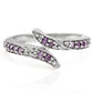 Silberring mit brasilianischem Amethyst und weißem Topas