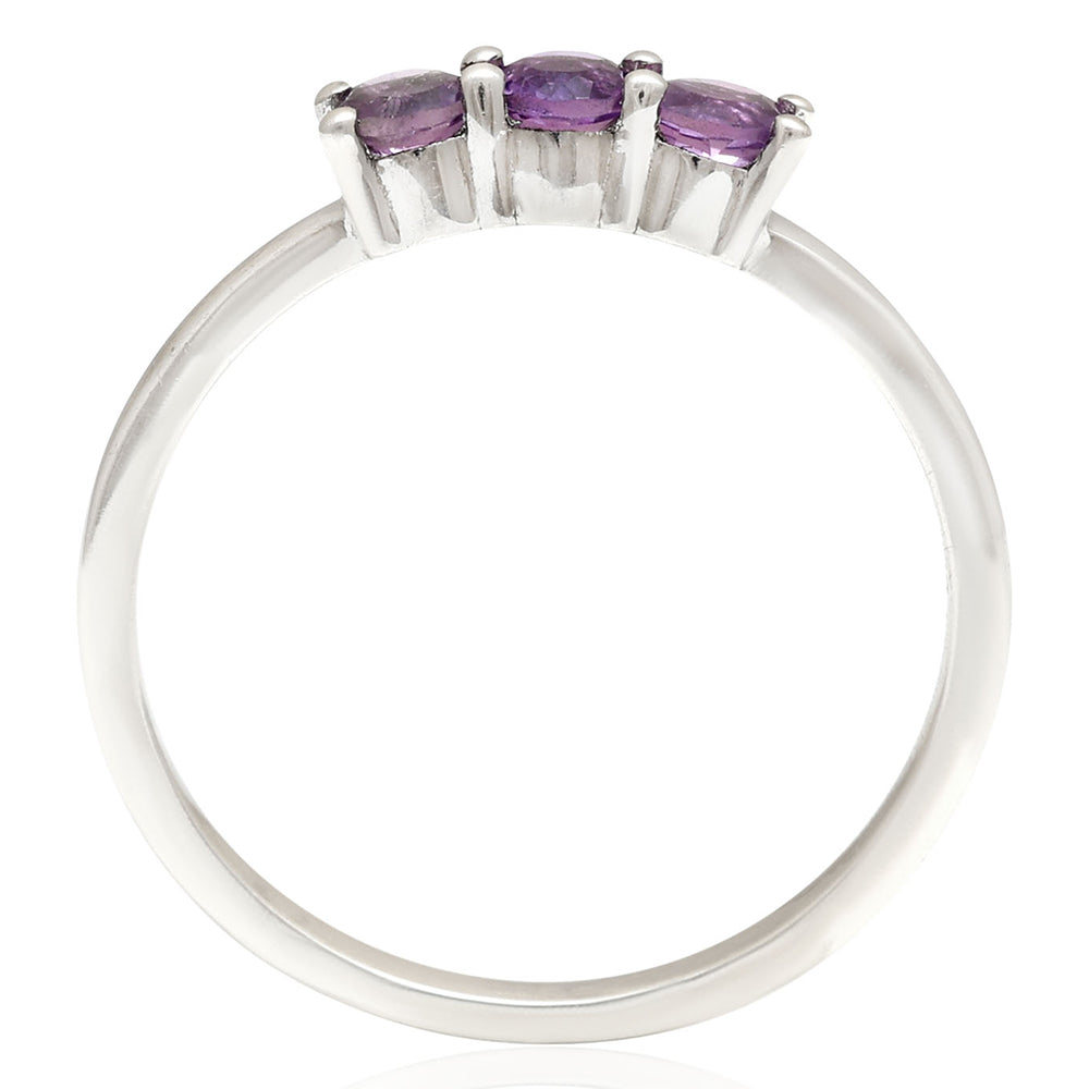 Silberring mit brasilianischem Amethyst