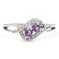 Silberring mit brasilianischem Amethyst und weißem Topas