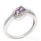 Silberring mit brasilianischem Amethyst und weißem Topas