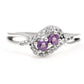 Silberring mit brasilianischem Amethyst und weißem Topas