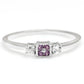 Silberring mit brasilianischem Amethyst und weißem Topas