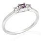 Silberring mit brasilianischem Amethyst und weißem Topas