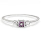 Silberring mit brasilianischem Amethyst und weißem Topas