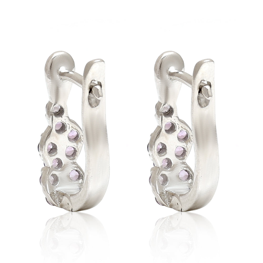 Silberohrringe mit brasilianischem Amethyst