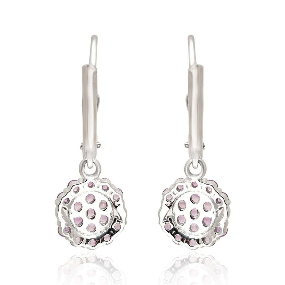Silberohrringe mit brasilianischem Amethyst 4 