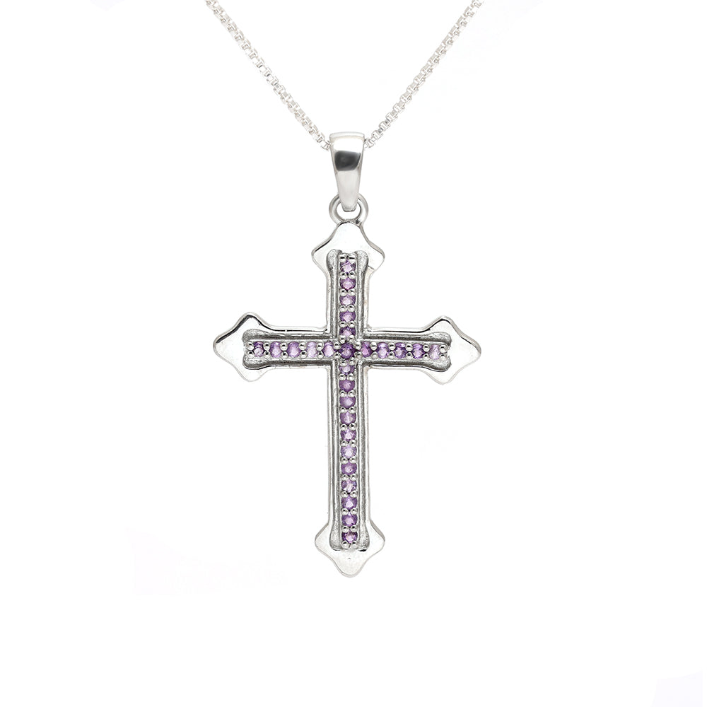 Silberanhänger mit brasilianischem Amethyst