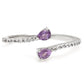 Silberring mit brasilianischem Amethyst und weißem Topas
