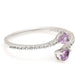 Silberring mit brasilianischem Amethyst und weißem Topas