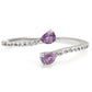 Silberring mit brasilianischem Amethyst und weißem Topas