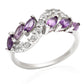 Silberring mit brasilianischem Amethyst und weißem Topas
