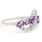 Silberring mit brasilianischem Amethyst und weißem Topas