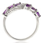 Silberring mit brasilianischem Amethyst und weißem Topas