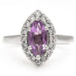 Silberring mit brasilianischem Amethyst und weißem Topas