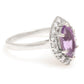 Silberring mit brasilianischem Amethyst und weißem Topas